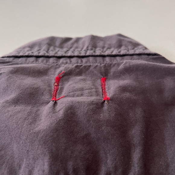 Vintage Red Brand Gray Blue Long Sleeve Pearl Snap Western Shirt Mens Medium - Picture 3 of 7